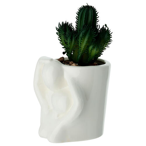 Assorted vase set with lovers and cactus in porcelain, 15 cm 5