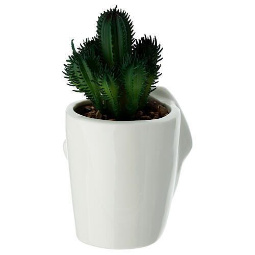 Assorted vase set with lovers and cactus in porcelain, 15 cm 6