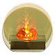 LED fireplace, 4x2x4 in, golden glass s1