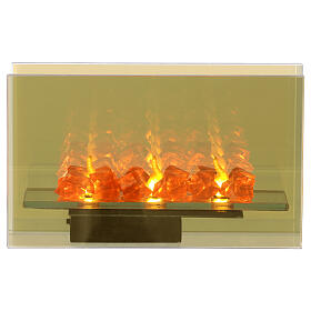 LED fireplace, 8x2x5 in