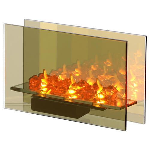 LED fireplace, 8x2x5 in 3
