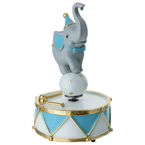 Bomboniera carillon con elefantino da circo 17 cm 2
