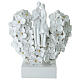 Flowered heart and two lovers favor statue, 16 cm s1