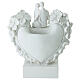 Flowered heart and two lovers favor statue, 16 cm s4