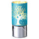 Lampada LED vetro azzurro opaco albero della vita Bagutta bomboniere s1