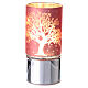 LED lamp of opaque pink glass with Tree of Life silhouette, favour by Bagutta s1