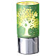 Cadeau de remerciement lampe en verre vert mat arbre de vie LED Bagutta s1