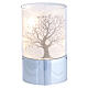LED glass lamp with white Tree of Life by Bagutta s1
