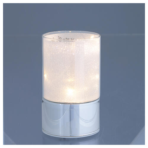 Lampada LED vetro albero della vita bianco Bagutta bomboniere  4
