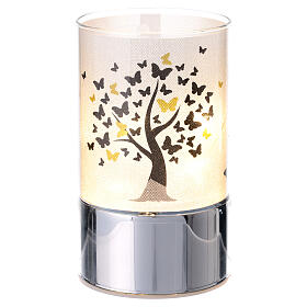 Blown-Glass Tree of Life Lamp with Butterflies Bagutta Favor