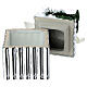 Coffret carré argenté avec nœud et décoration fleurie 5x5 cm Bagutta s3