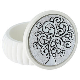 Favour box, silver Tree of Life with hearts by Bagutta, 2x3 in