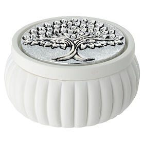 Favour box with silver Tree of Life by Bagutta, 2x3 in
