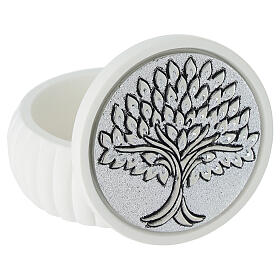 Favour box with silver Tree of Life by Bagutta, 2x3 in