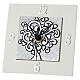 Square 'Tree of Life' Silver-plated Resin Clock 10x10 cm, Bagutta Favor s1