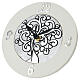 Remerciement horloge arbre de vie argenté résine 15 cm Bagutta s1