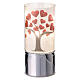 Cadeau de mariage veilleuse en verre arbre de vie cœurs rouges Bagutta s1