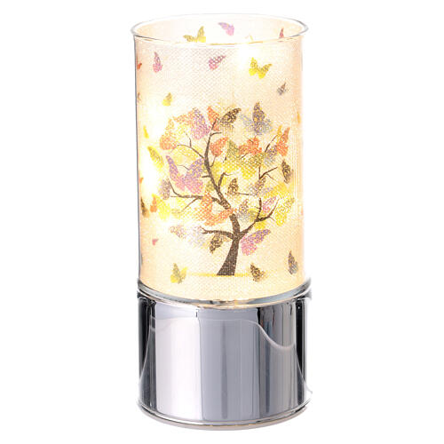 Bagutta Blown-Glass 'Tree of Life' Favor Lamp with Multicolor Butterflies 3