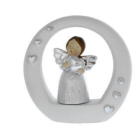 Bomboniera angioletto con cuore e cuoricini 8 cm Bagutta