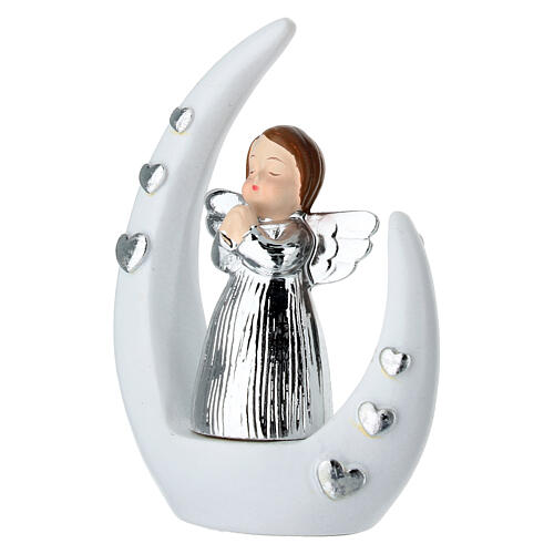 Recuerdo angelito rezando corazones 8 cm Bagutta 3