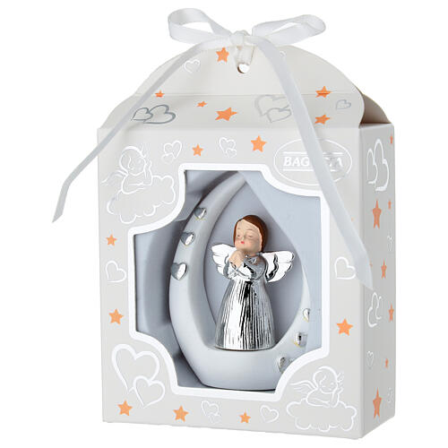 Remerciement petit ange en prière cœurs 8 cm Bagutta 1