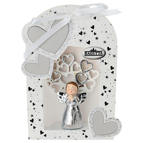 Recuerdo angelito y árbol de la vida corazones 10 cm Bagutta 1