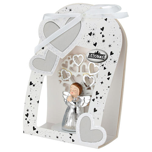 Recuerdo angelito y árbol de la vida corazones 10 cm Bagutta 3