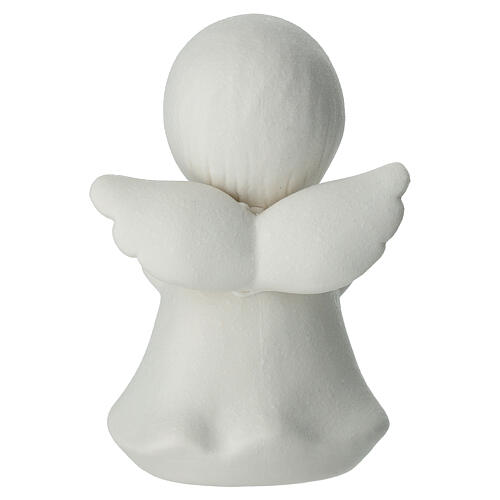 Recuerdo angelito blanco corazón plateado 10 cm Bagutta 4