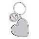 Llavero corazón cuero sintético blanco Bagutta s1