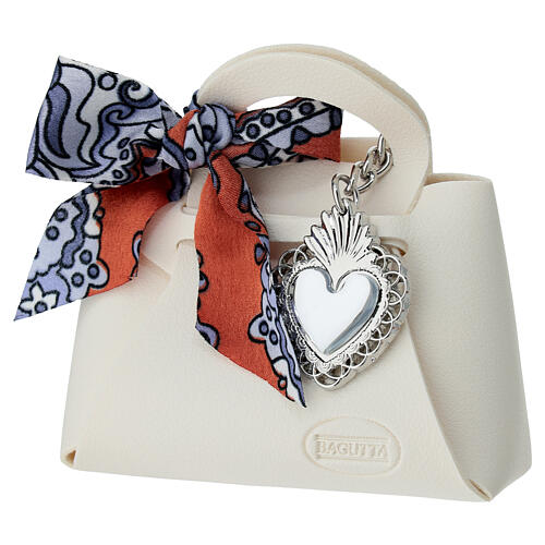 Votive silver heart-shaped keyring by Bagutta 2