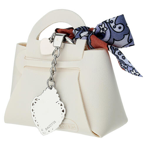 Votive silver heart-shaped keyring by Bagutta 3