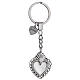 Votive silver heart-shaped keyring by Bagutta s1
