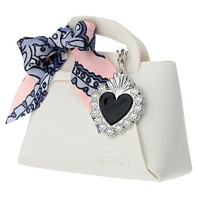 Black votive heart keyring by Bagutta