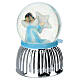 Carillón bola de nieve con angelito azul estrella 13 cm Bagutta s4