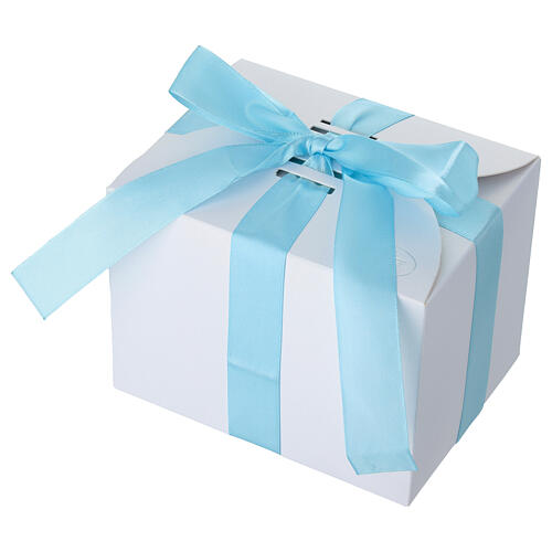 Caixa de música globo de neve com anjinho azul estrela 13 cm Bagutta 5