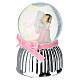 Carillón bola de nieve con angelito rosa y estrella 13 cm Bagutta s3