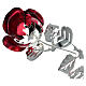 Red rose, 15 in, Bagutta favour s3