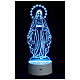 Lámpara led multicolor Virgen Milagrosa 25 cm s2