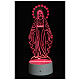Lámpara led multicolor Virgen Milagrosa 25 cm s3