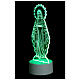 Lámpara led multicolor Virgen Milagrosa 25 cm s5