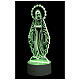 Lámpara led multicolor Virgen Milagrosa 25 cm s6