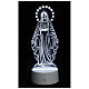 Lámpara led multicolor Virgen Milagrosa 25 cm s7