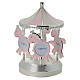 Carillon cavalli con portafoto rosa 20 cm Bagutta s1