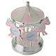 Carillon cavalli con portafoto rosa 20 cm Bagutta s2