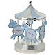 Carillon cavalli con portafoto azzurro 20 cm Bagutta s1