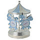 Caixa de música carrossel cavalos com porta-retratos azul 20 cm Bagutta s3