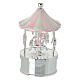 Carillon con musica giostra di cavalli rosa 8x13 cm Bagutta s1