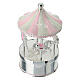 Carillon con musica giostra di cavalli rosa 8x13 cm Bagutta s2