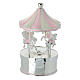 Carillon con musica giostra di cavalli rosa 8x13 cm Bagutta s3