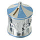 Recuerdo hucha carrusel con caballos azul 12 cm Bagutta s2